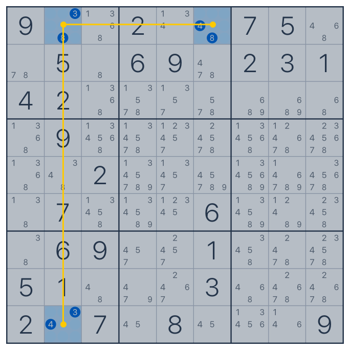 Y wing Sudoku Technique